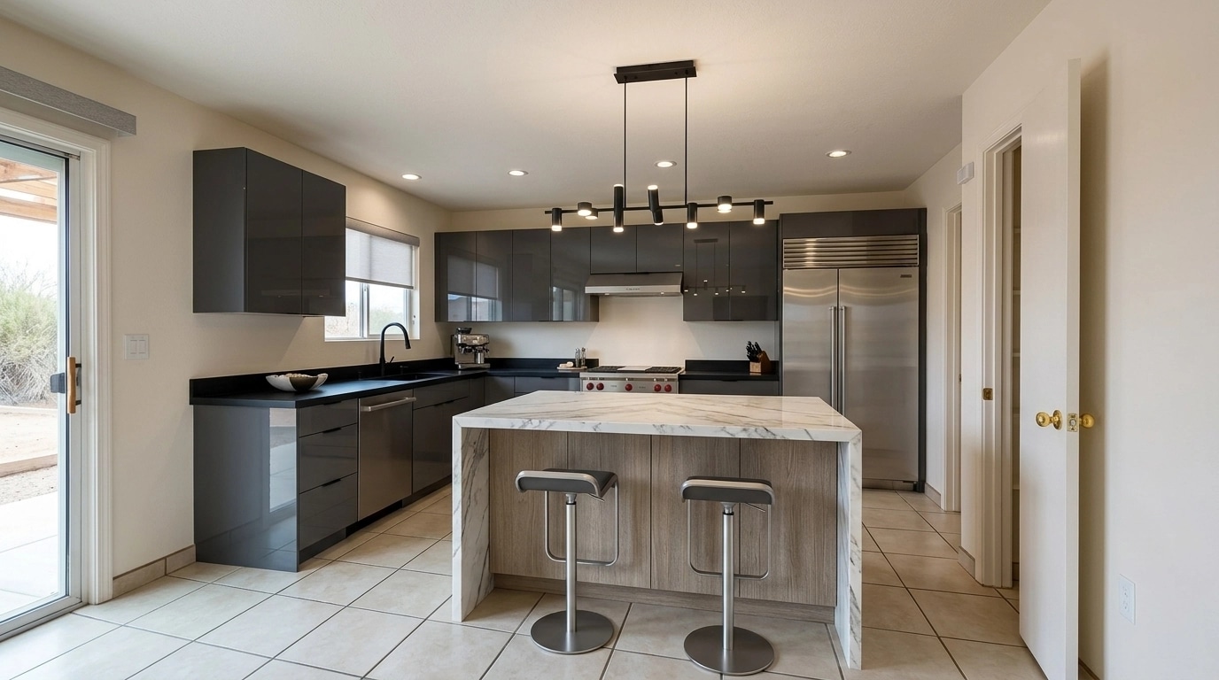 Kitchen interior in Contemporary style — photo by GenRoom AI