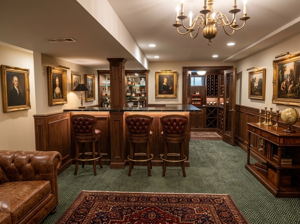 Interior design in Classic style — basement by GenRoom AI