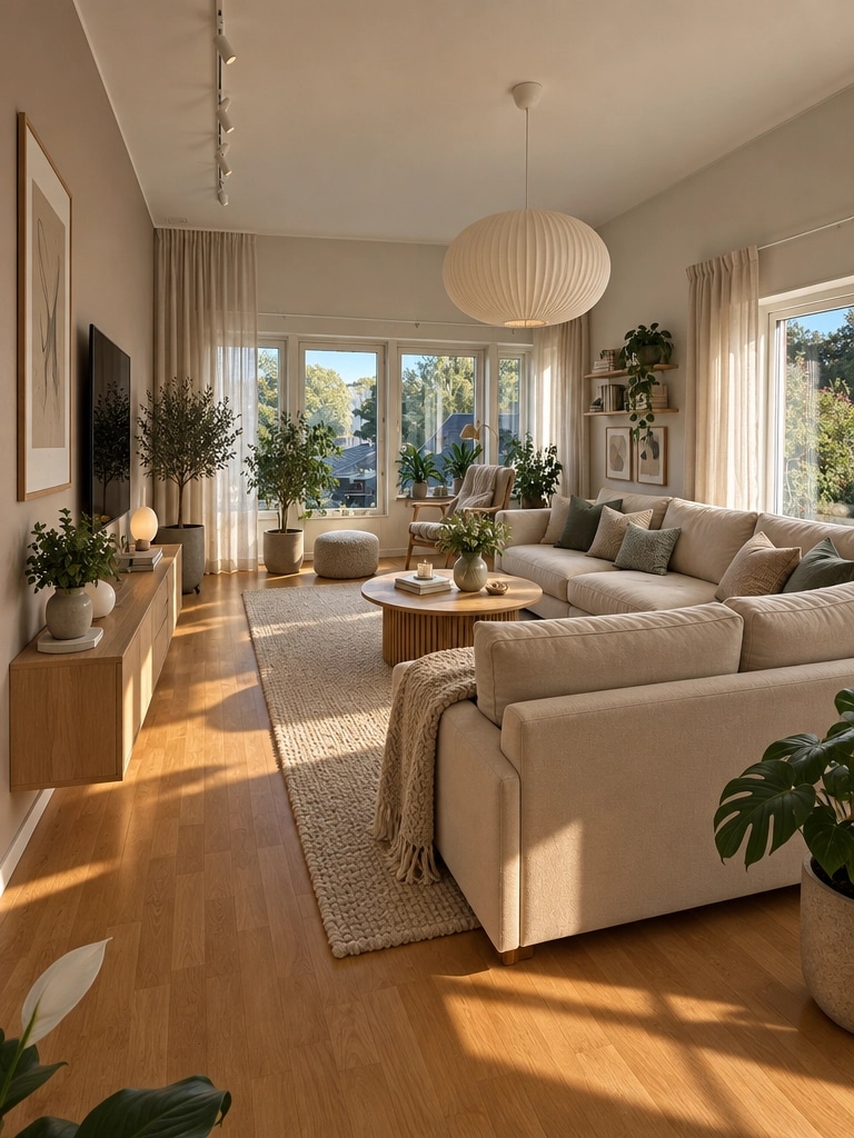 Interior design in Scandinavian style — Living Room by GenRoom AI
