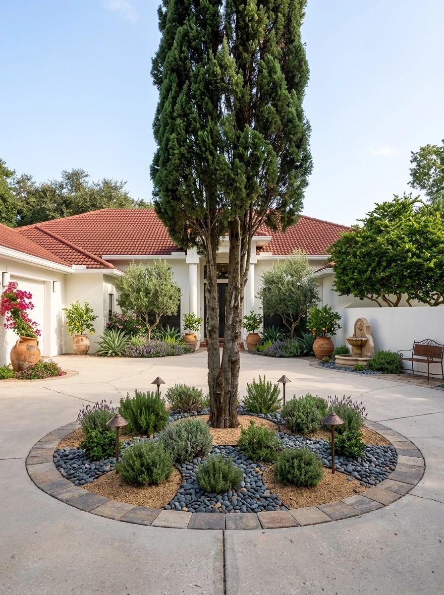 Landscape design in Mediterranean Yard style — Yard by GenRoom AI