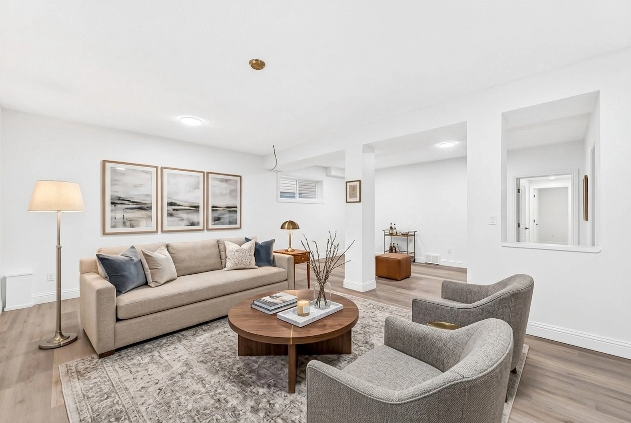 Transitional Living Room design — interior photo by GenRoom AI
