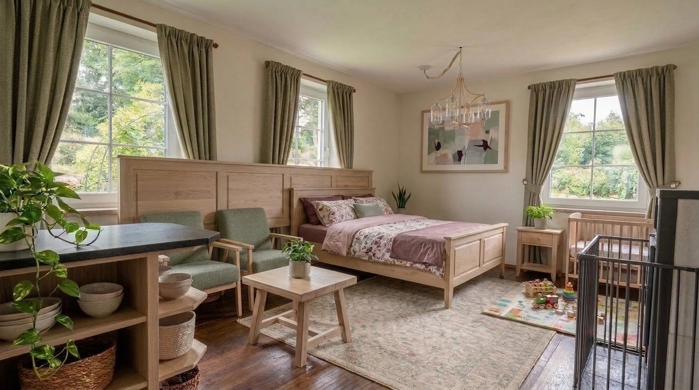 Modern Farmhouse Living Room design — interior photo by GenRoom AI