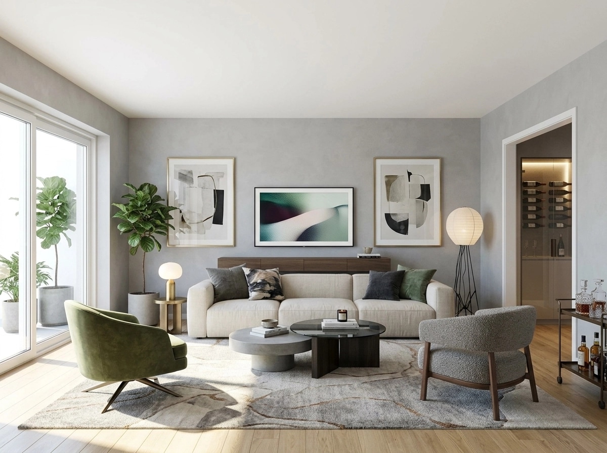 Interior design in Contemporary style — Living Room by GenRoom AI