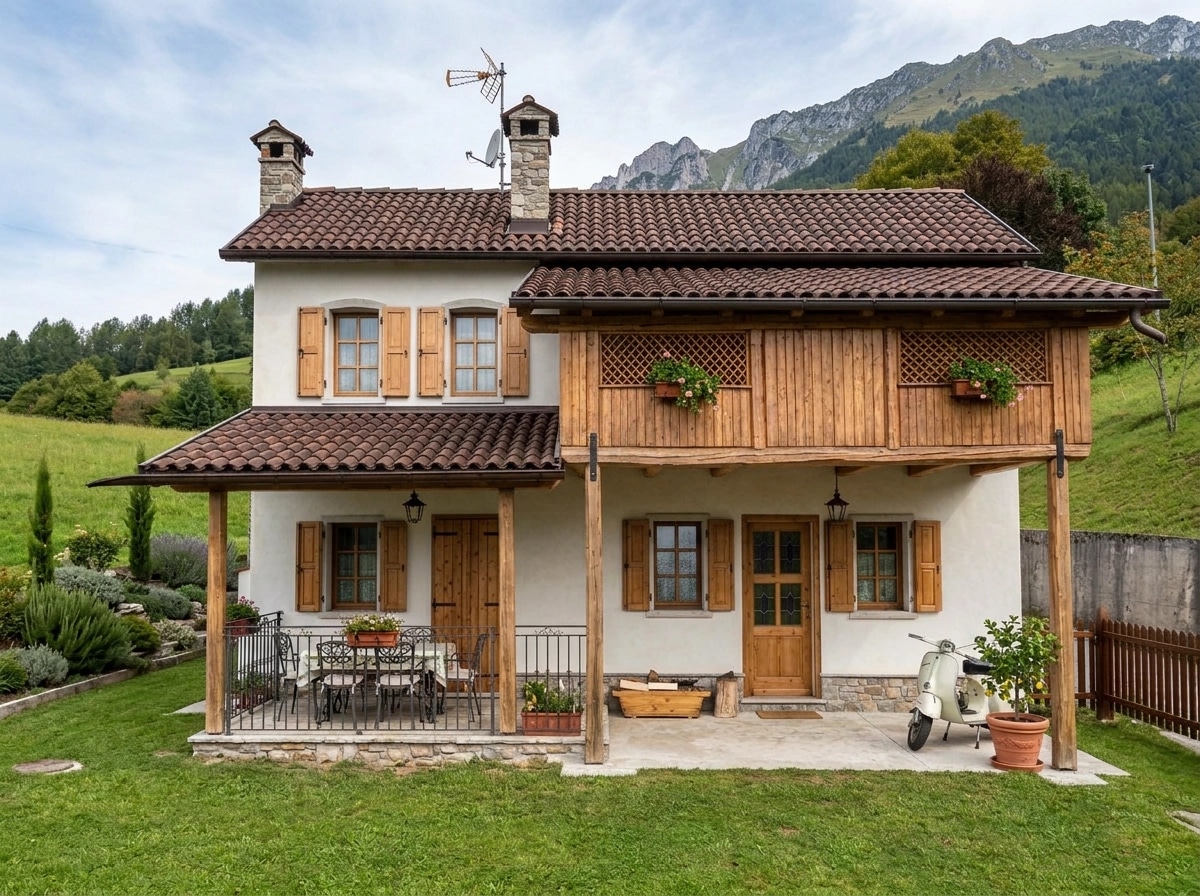 Facade design in Italian Villa Facade style — Facade by GenRoom AI