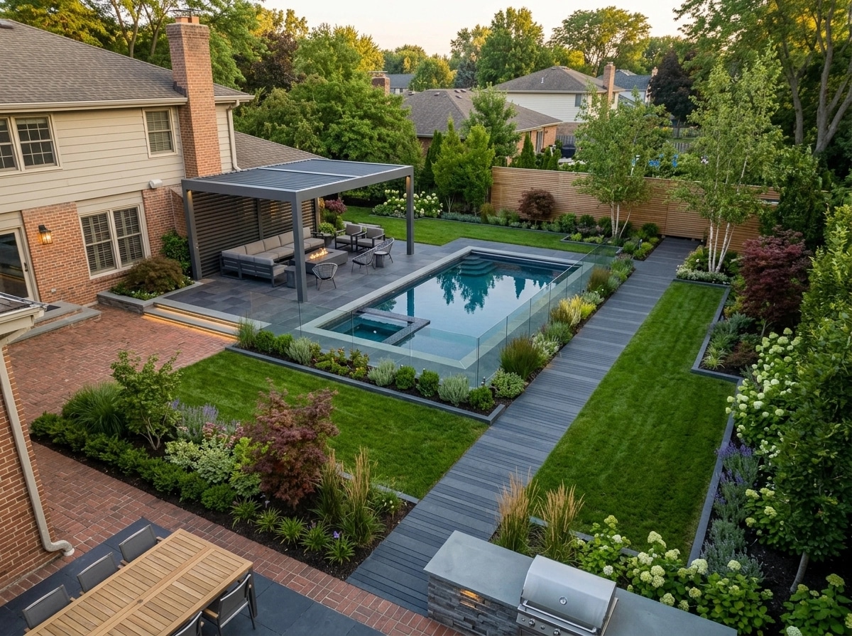 Landscape design in Contemporary Yard style — Yard by GenRoom AI