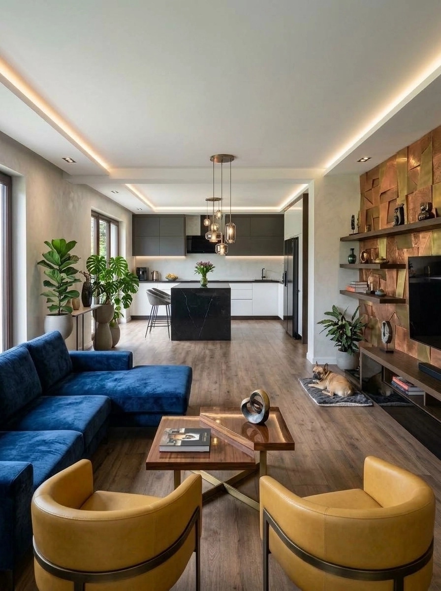 Interior design in Contemporary style — Living Room by GenRoom AI