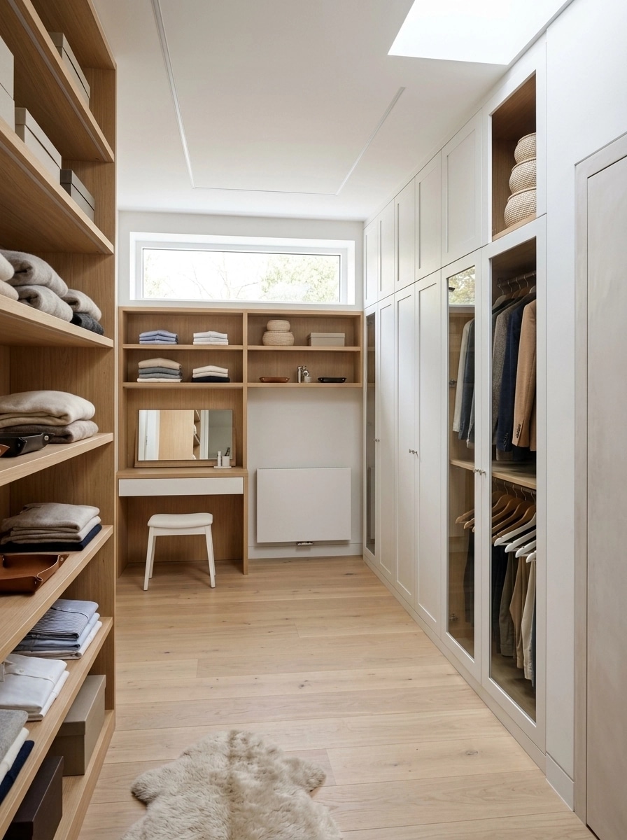 Interior design in Scandinavian style — wardrobe by GenRoom AI
