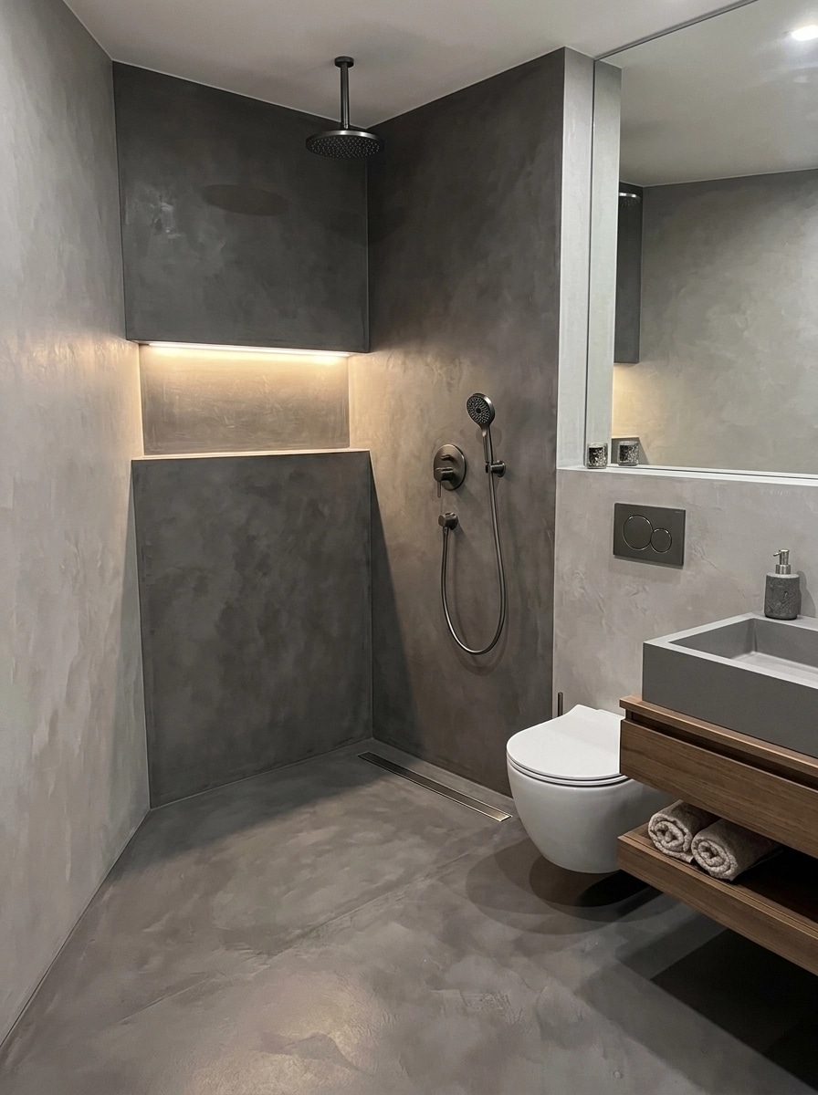 Bathroom interior in Contemporary style — photo by GenRoom AI