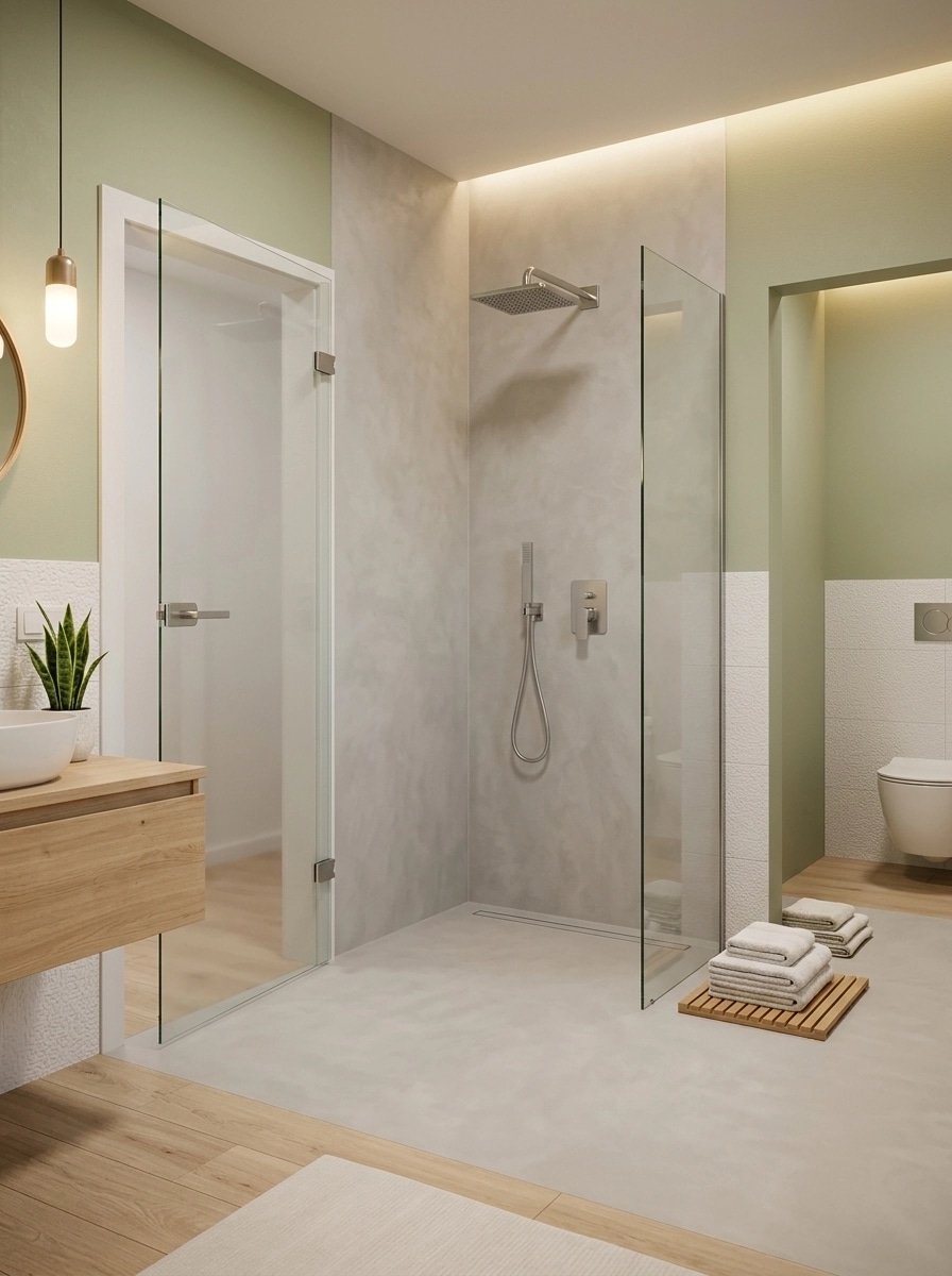 Bathroom interior in Scandinavian style — photo by GenRoom AI