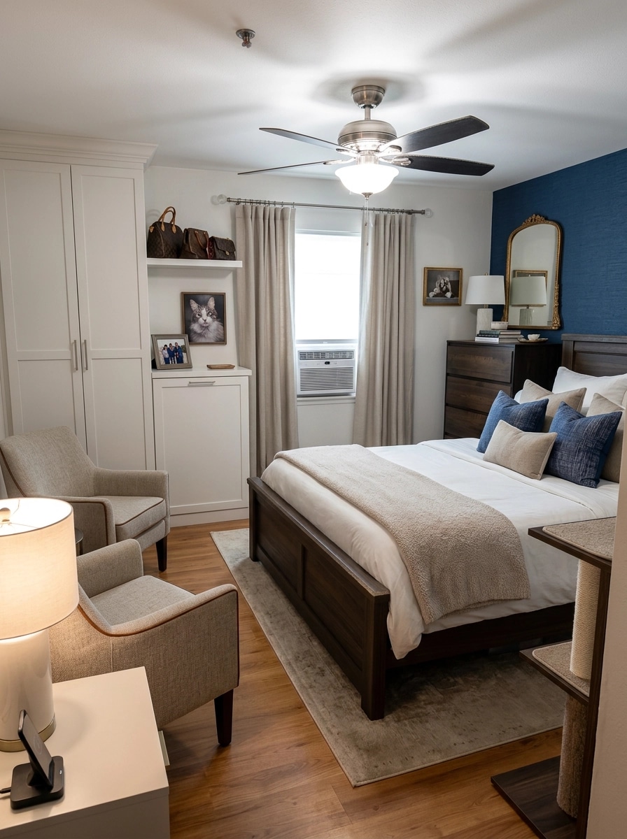 Transitional Bedroom design — interior photo by GenRoom AI