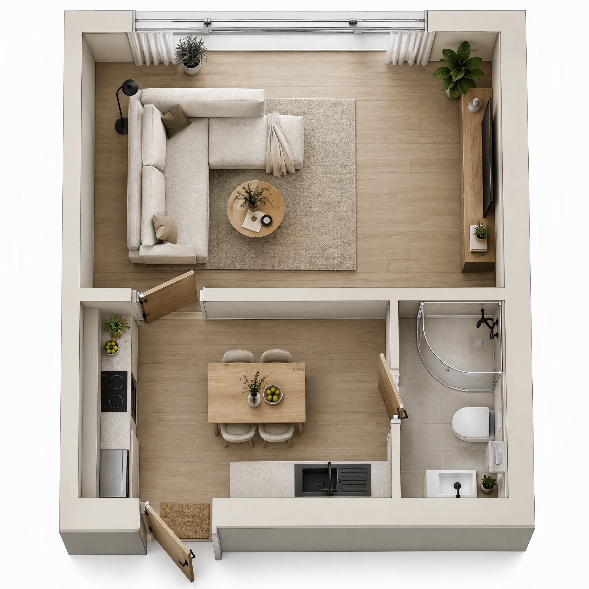 Minimalism Living Room design — interior photo by GenRoom AI