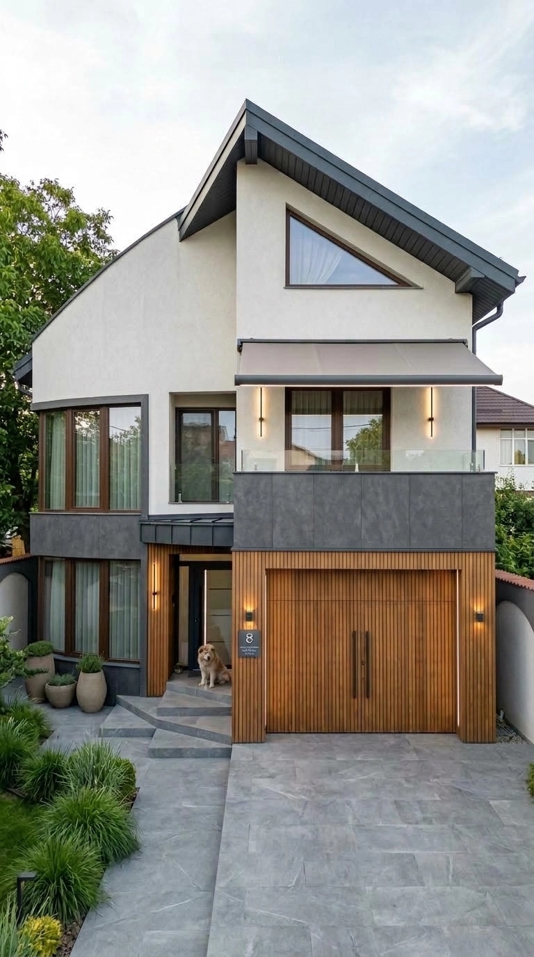 Contemporary Facade Fachada design — facade photo by GenRoom AI