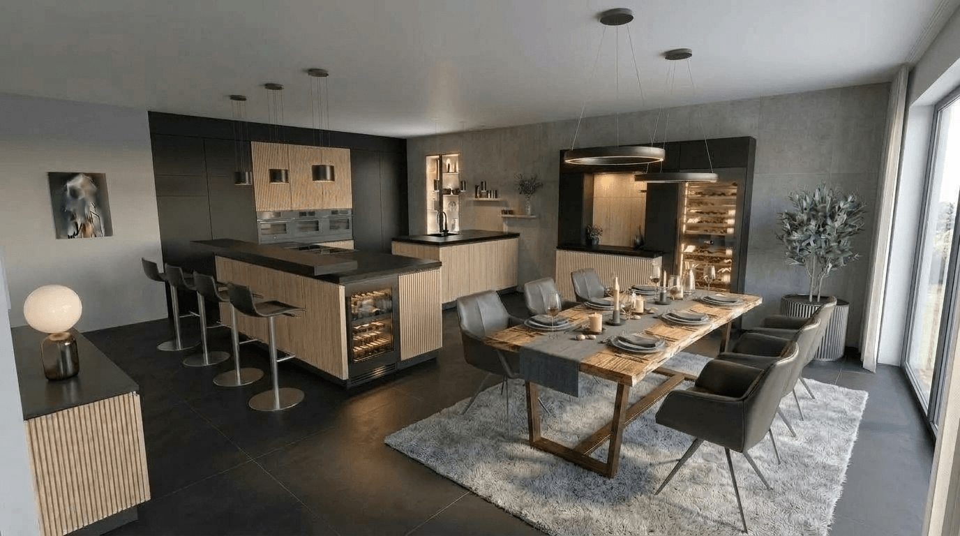 Kitchen interior in no_style style — photo by GenRoom AI