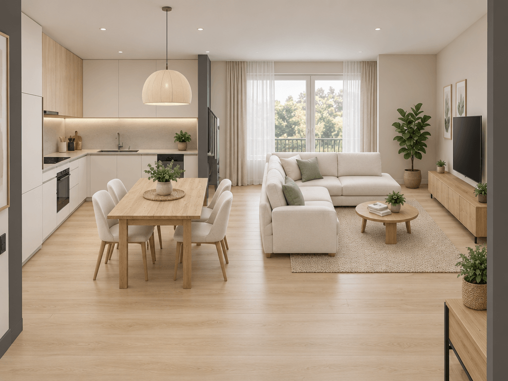 Interior design in Scandinavian style — Living Room by GenRoom AI
