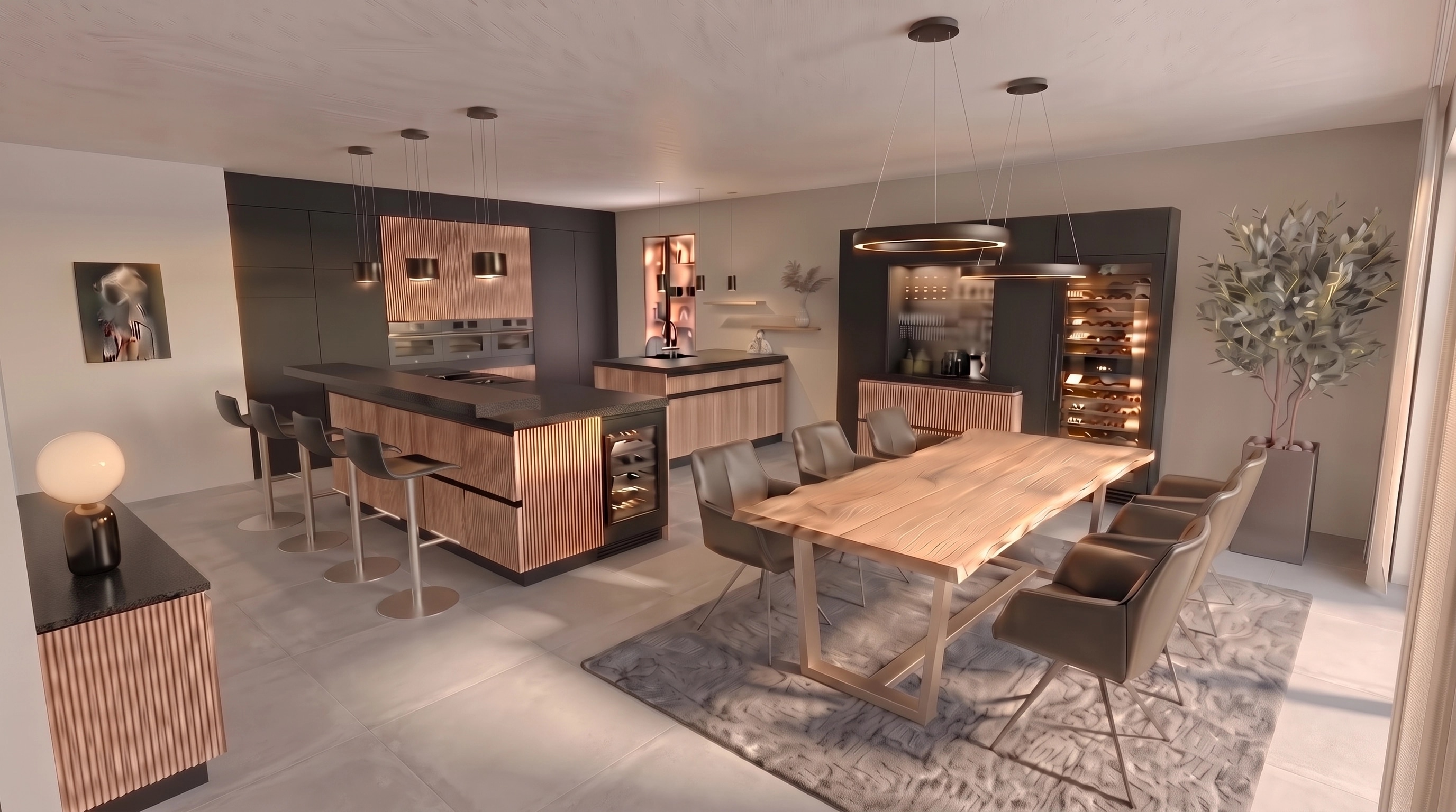Kitchen interior in no_style style — photo by GenRoom AI