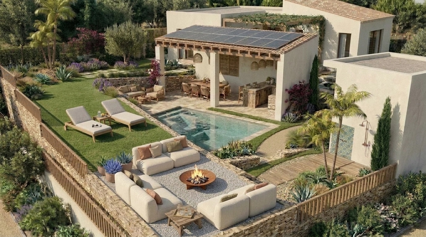 Landscape design in Eco Natural Garden style — Yard by GenRoom AI