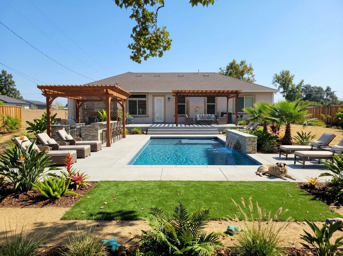 Yard design in no_style style — photo by GenRoom AI