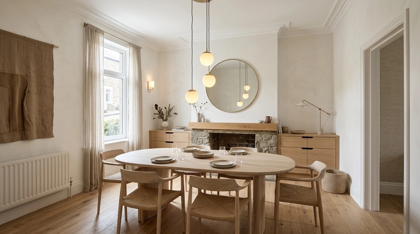 Interior design in Japandi style — dining_room by GenRoom AI