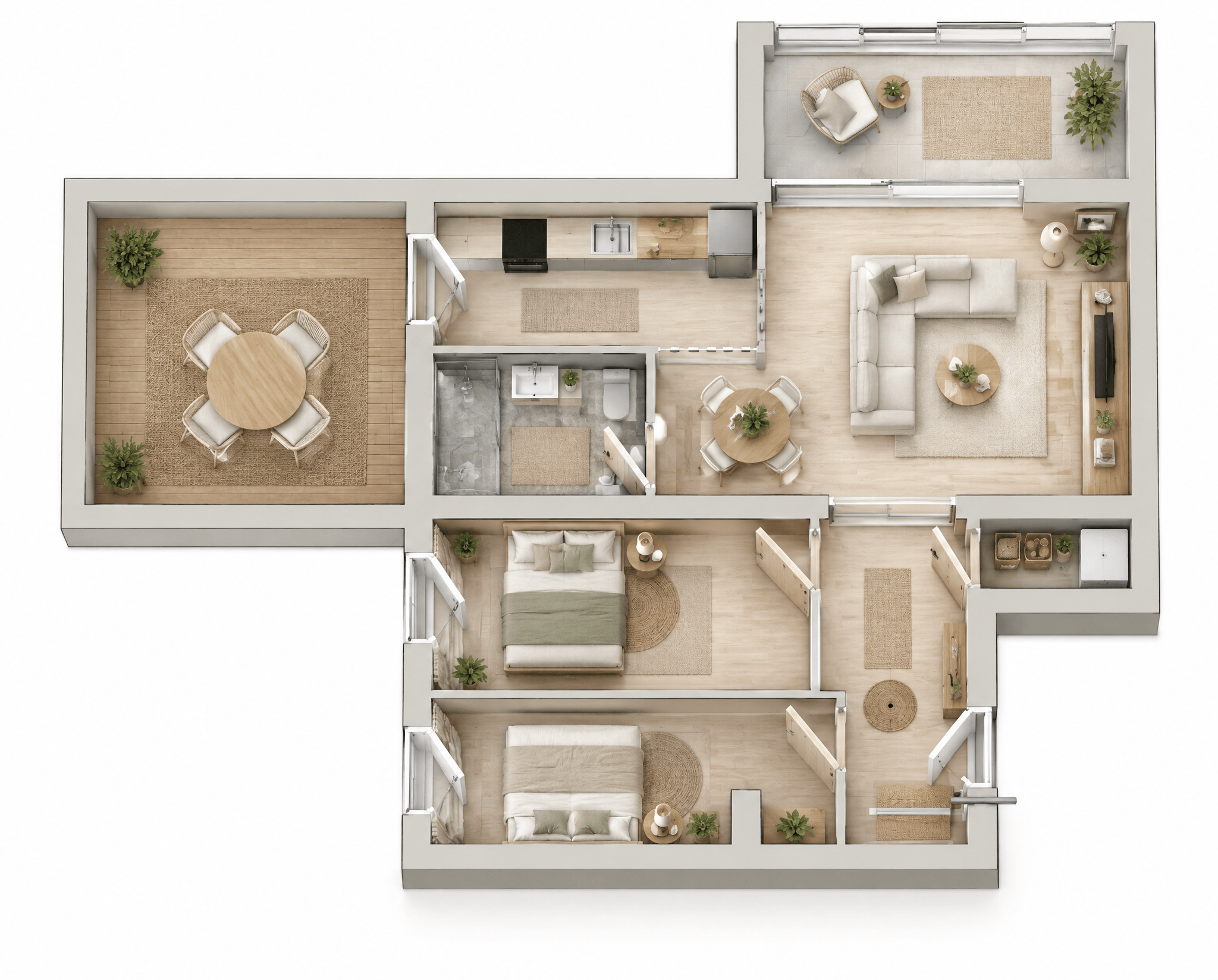 Interior design in Scandinavian style — Living Room by GenRoom AI