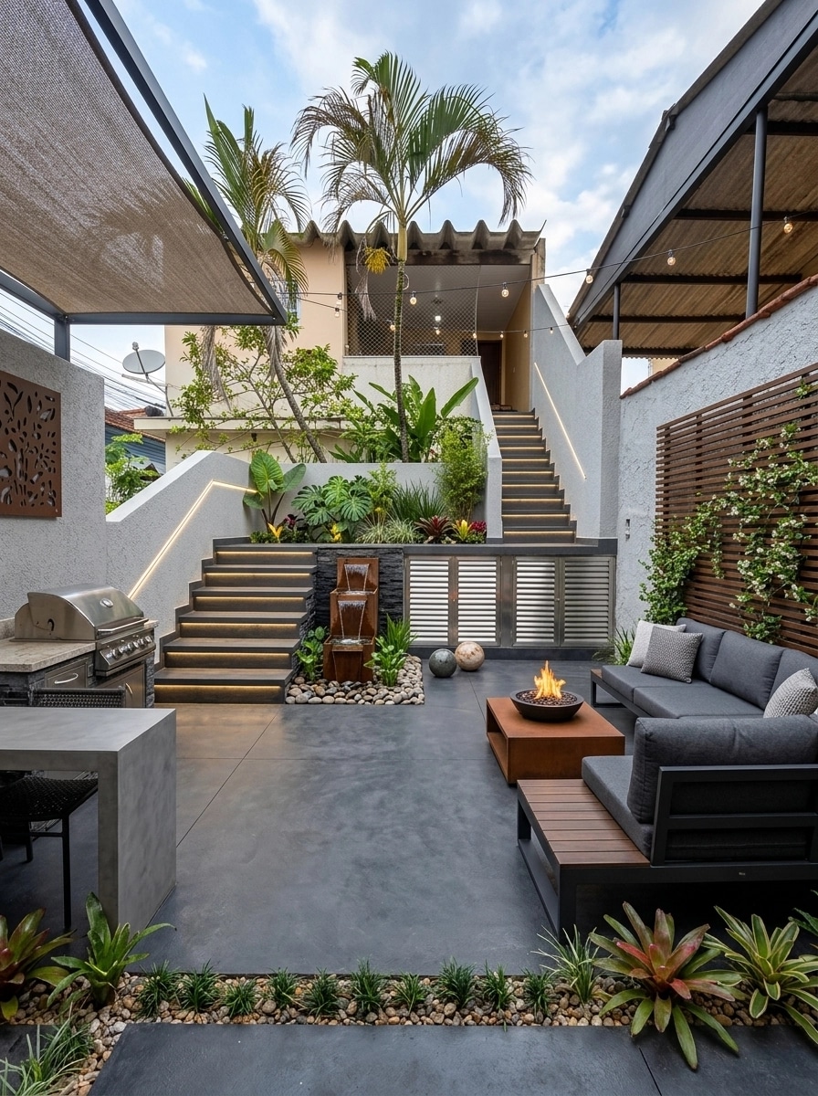 Landscape design in Contemporary Yard style — Yard by GenRoom AI