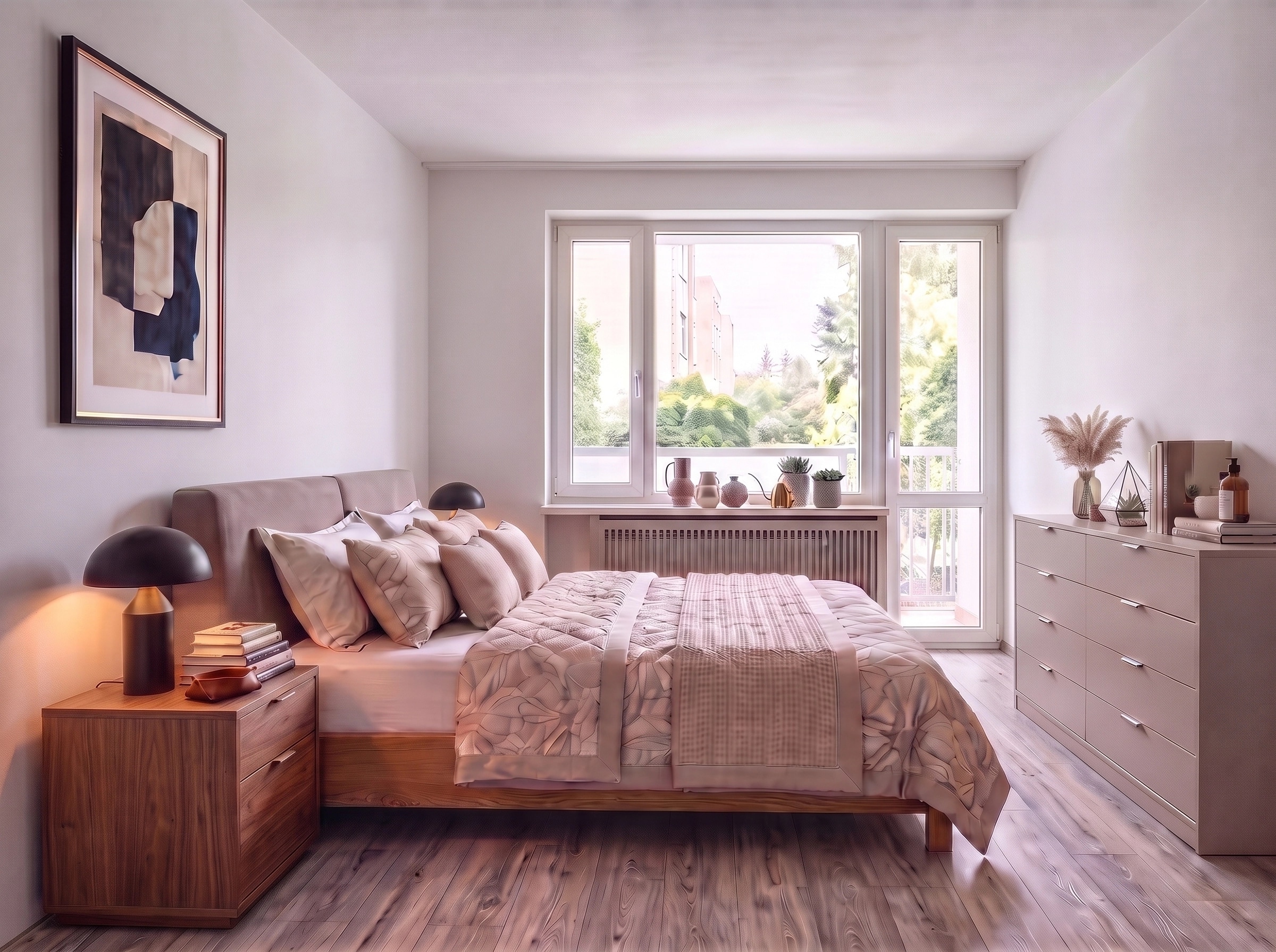 Contemporary Bedroom design — interior photo by GenRoom AI