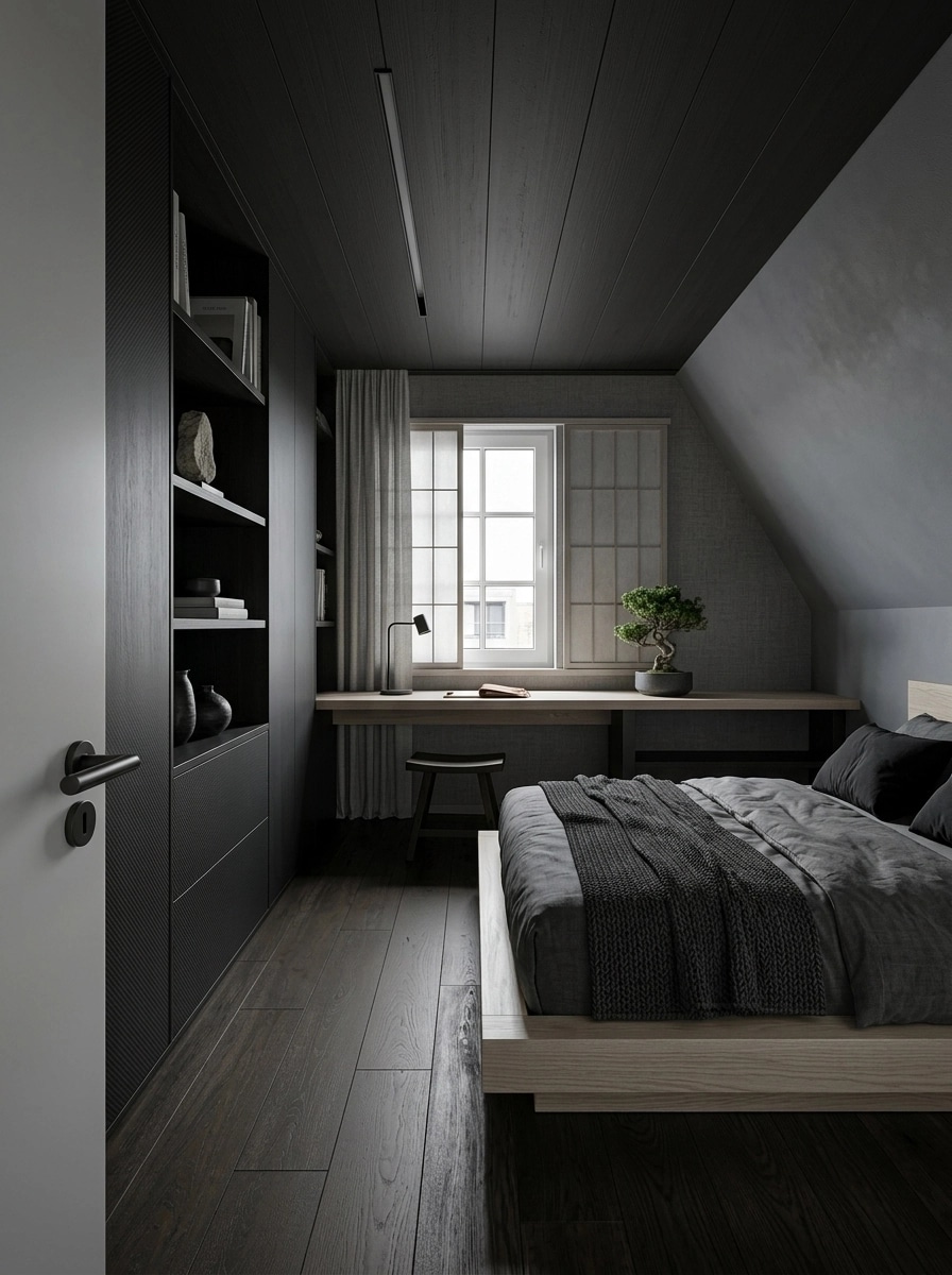 Interior design in Blacktec style — Bedroom by GenRoom AI