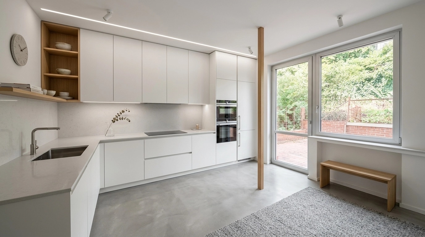 Minimalism Kitchen design — interior photo by GenRoom AI