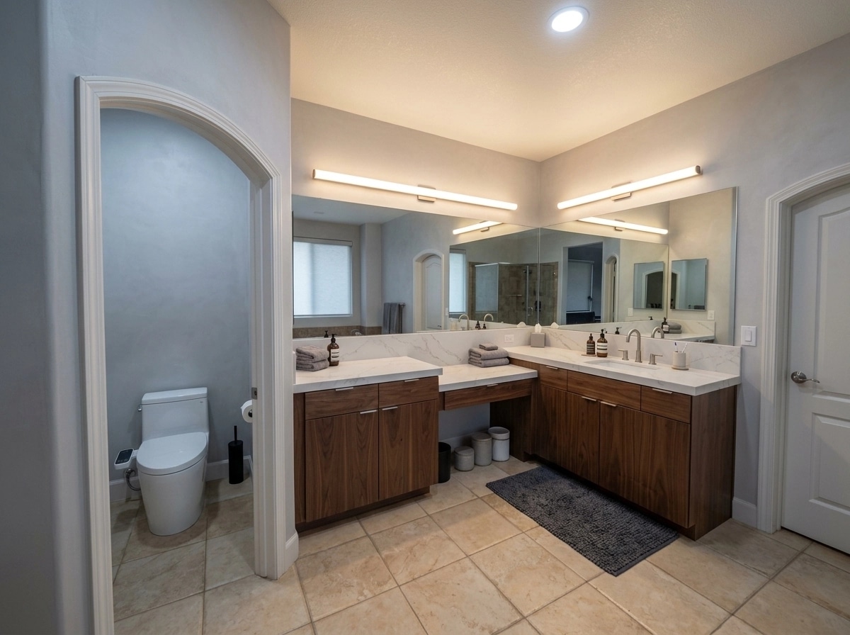 Bathroom interior in Contemporary style — photo by GenRoom AI