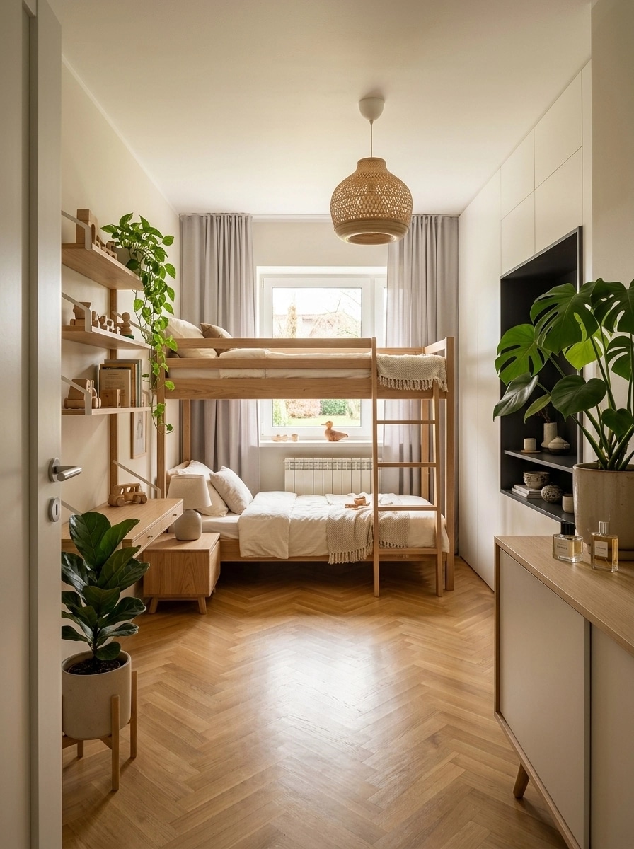 Japandi Bedroom design — interior photo by GenRoom AI