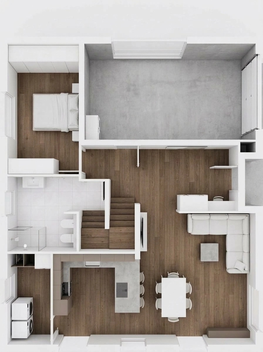 Minimalism Living Room design — interior photo by GenRoom AI