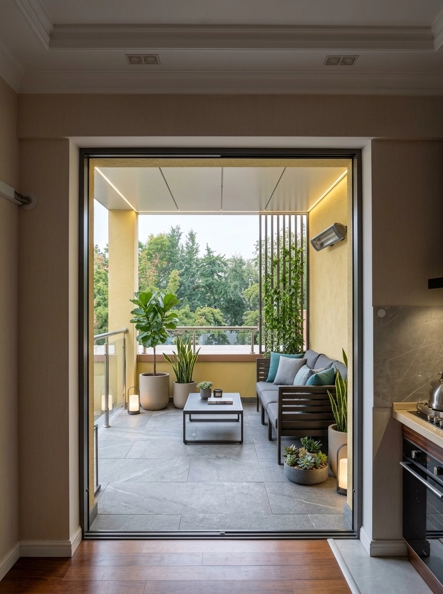 Interior design in Contemporary style — balcony by GenRoom AI
