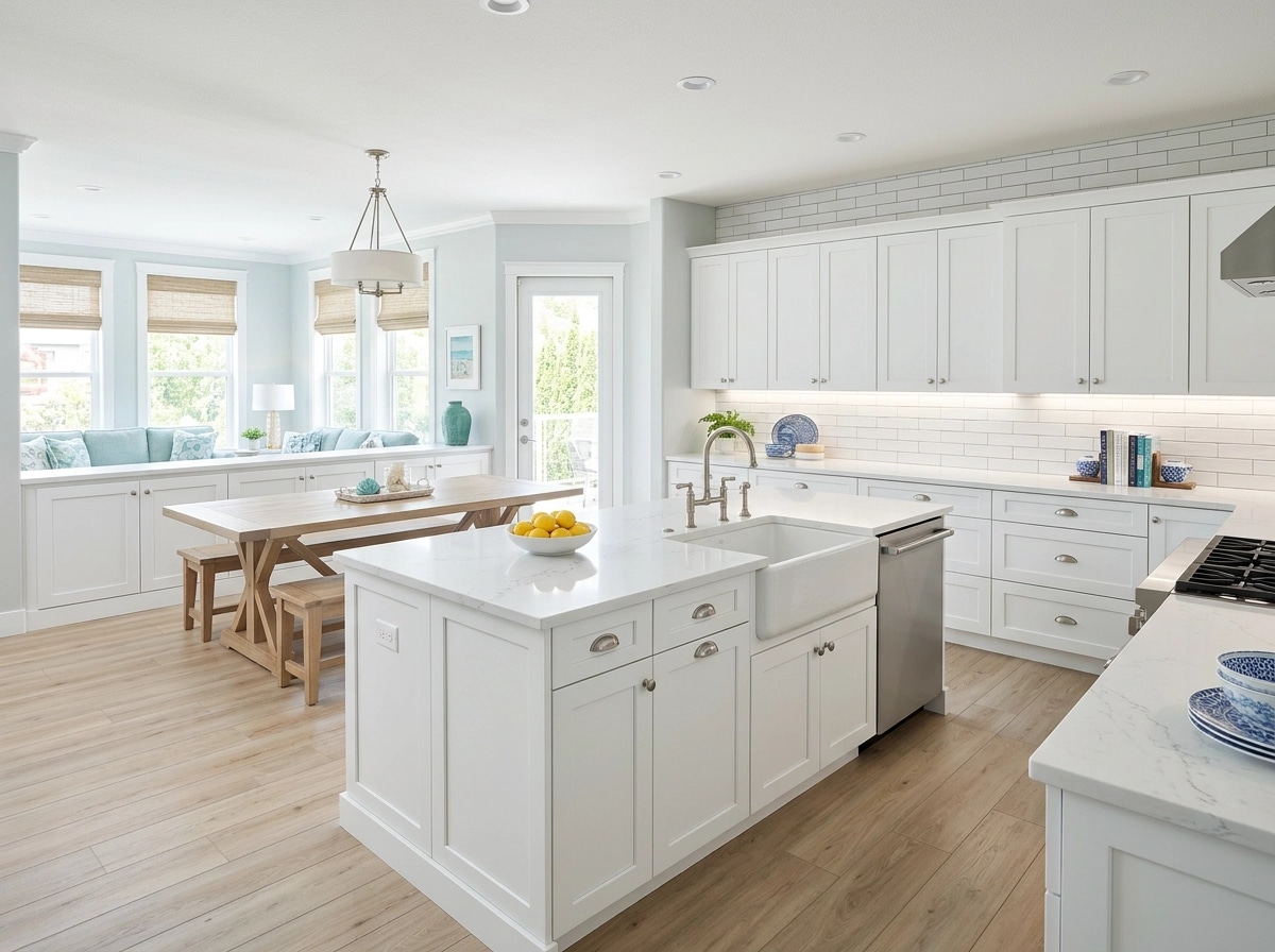 Interior design in Coastal / Hamptons style — Kitchen by GenRoom AI