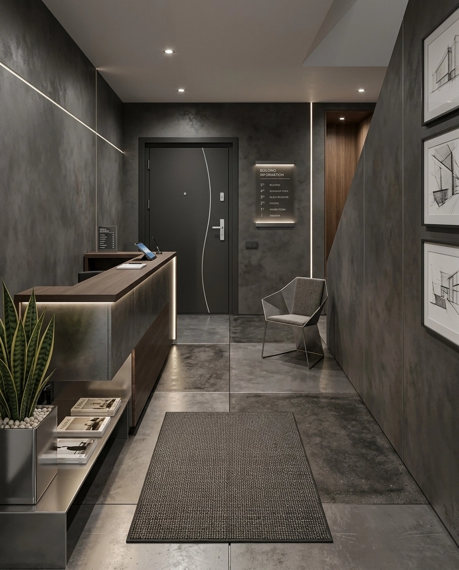 Interior design in Minimalism style — lobby by GenRoom AI