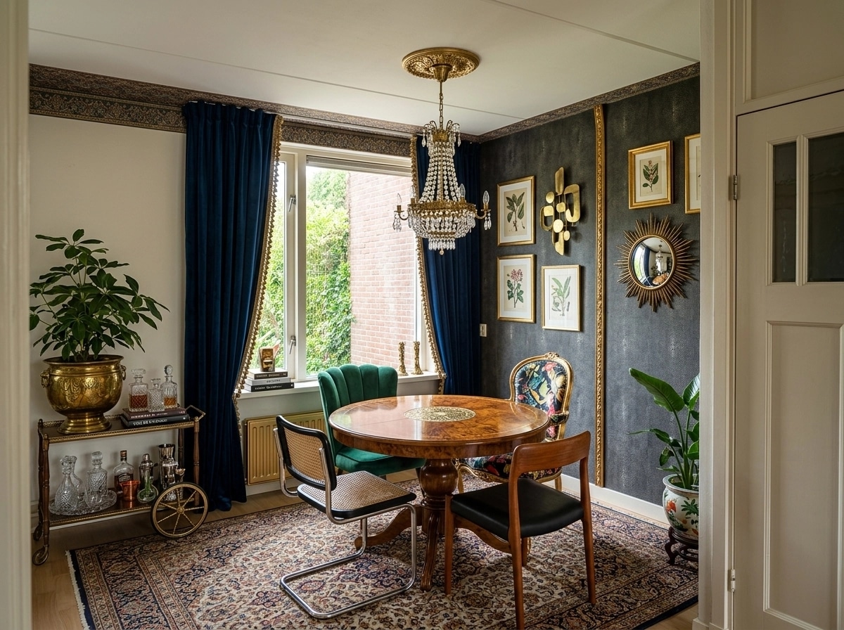 Interior design in Maximalist style — dining_room by GenRoom AI