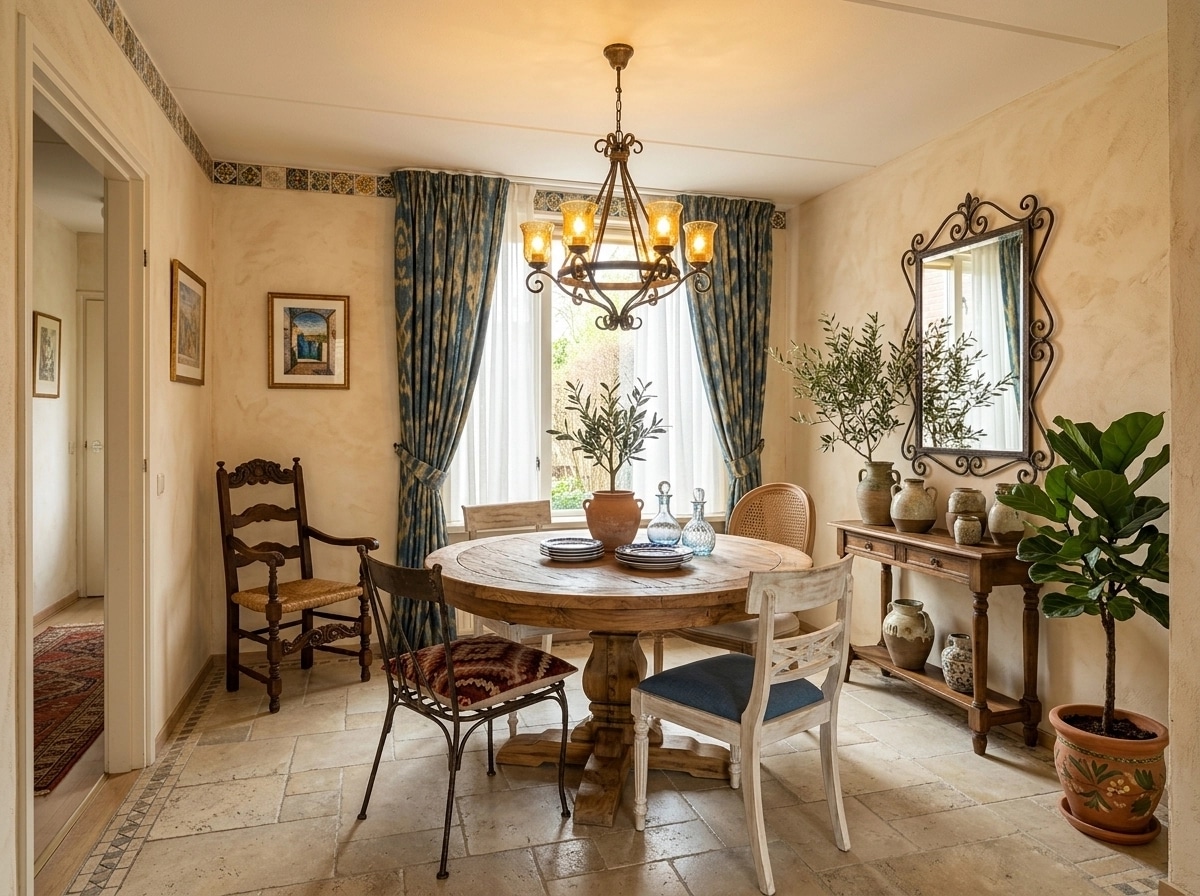 Interior design in Mediterranean style — dining_room by GenRoom AI