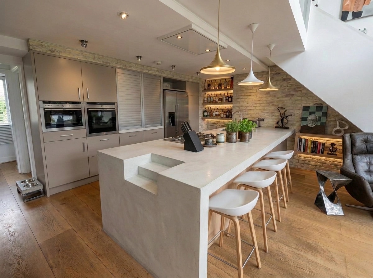 Kitchen interior in Loft / Industrial style — photo by GenRoom AI
