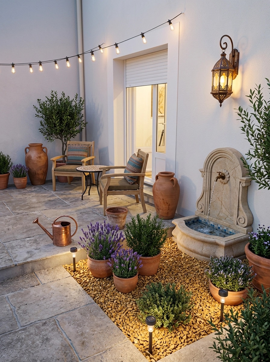 Landscape design in Mediterranean Yard style — Yard by GenRoom AI