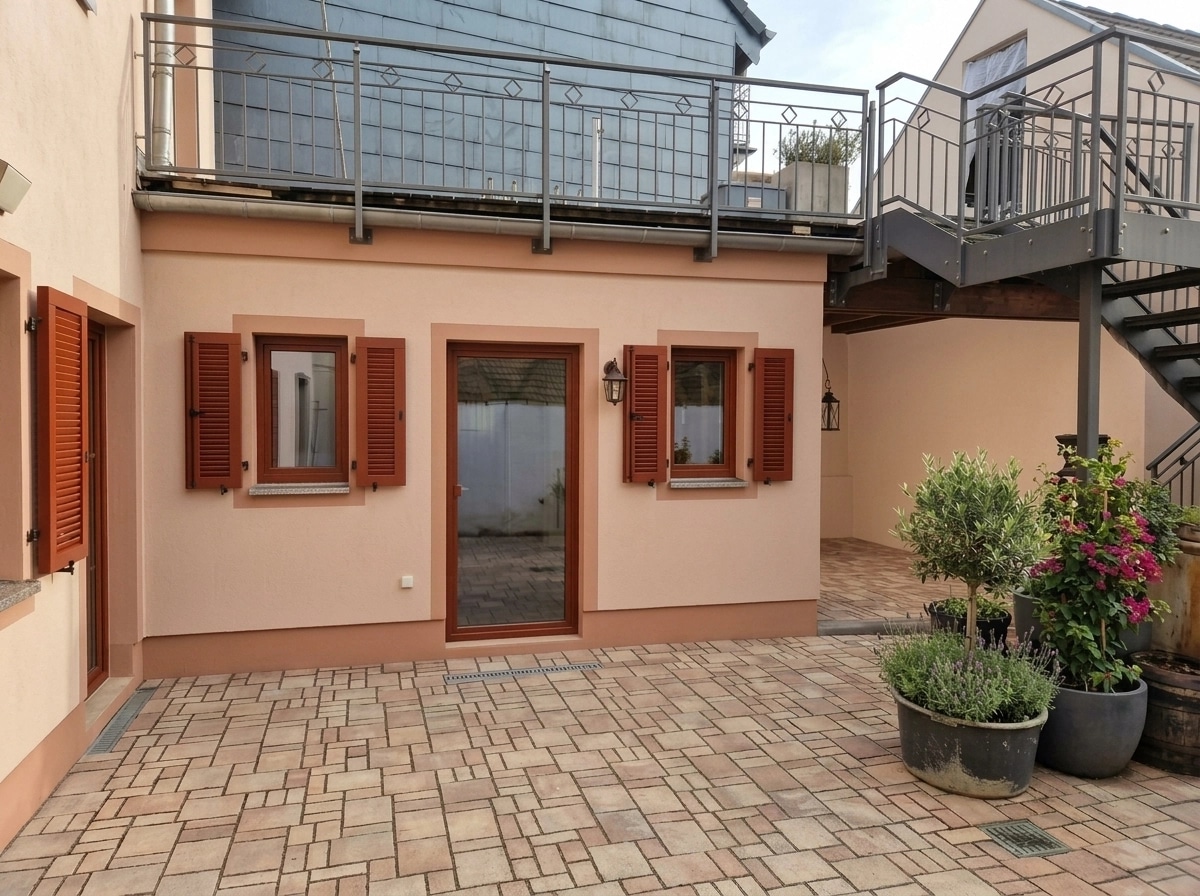 Facade design in Mediterranean Facade style — photo by GenRoom AI