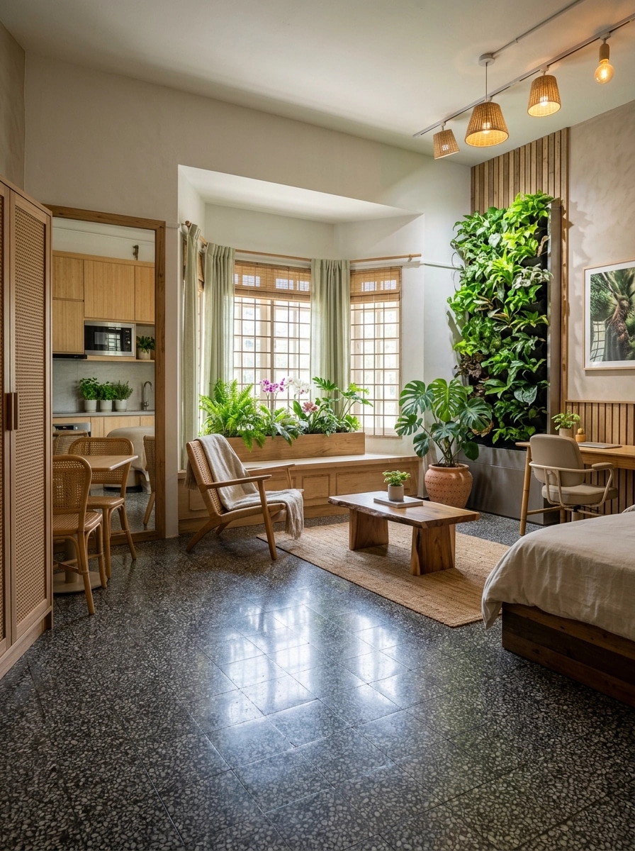 Interior design in Biophilic style — studio by GenRoom AI