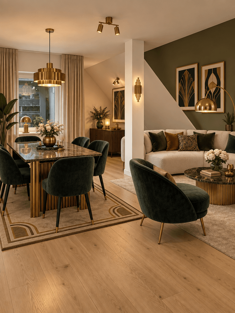 Art Deco Living Room design — interior photo by GenRoom AI