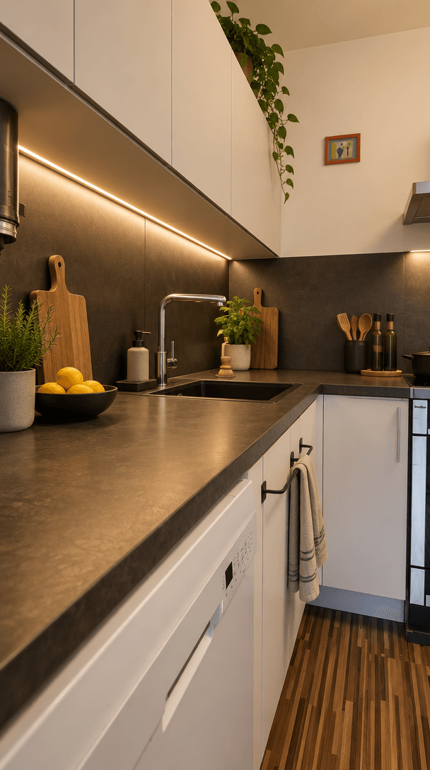 Kitchen interior in Minimalism style — photo by GenRoom AI