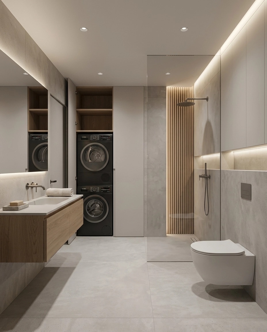 Minimalism Bathroom design — interior photo by GenRoom AI