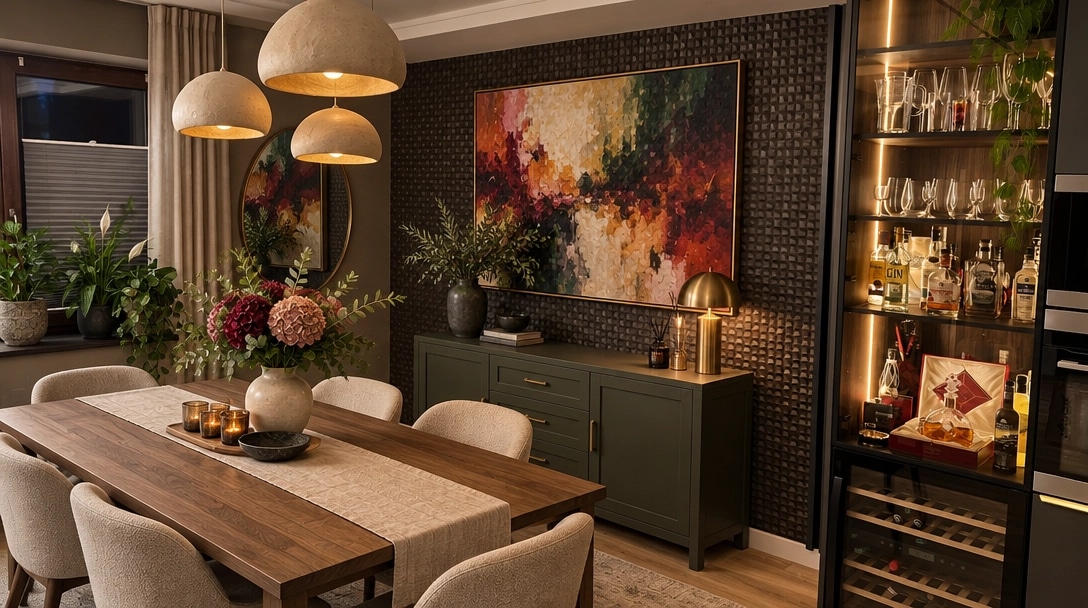 Interior design in Japandi style — dining_room by GenRoom AI