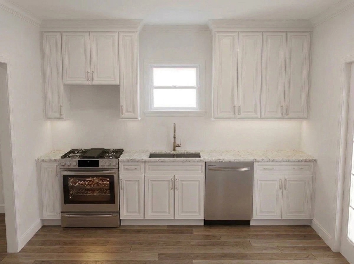 Kitchen interior in Transitional style — photo by GenRoom AI