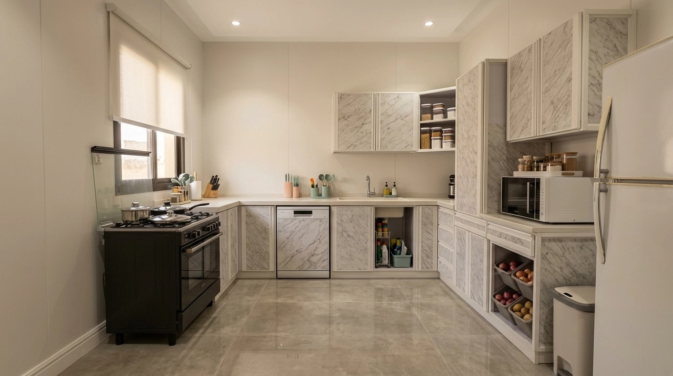 Interior design in Contemporary style — Kitchen by GenRoom AI