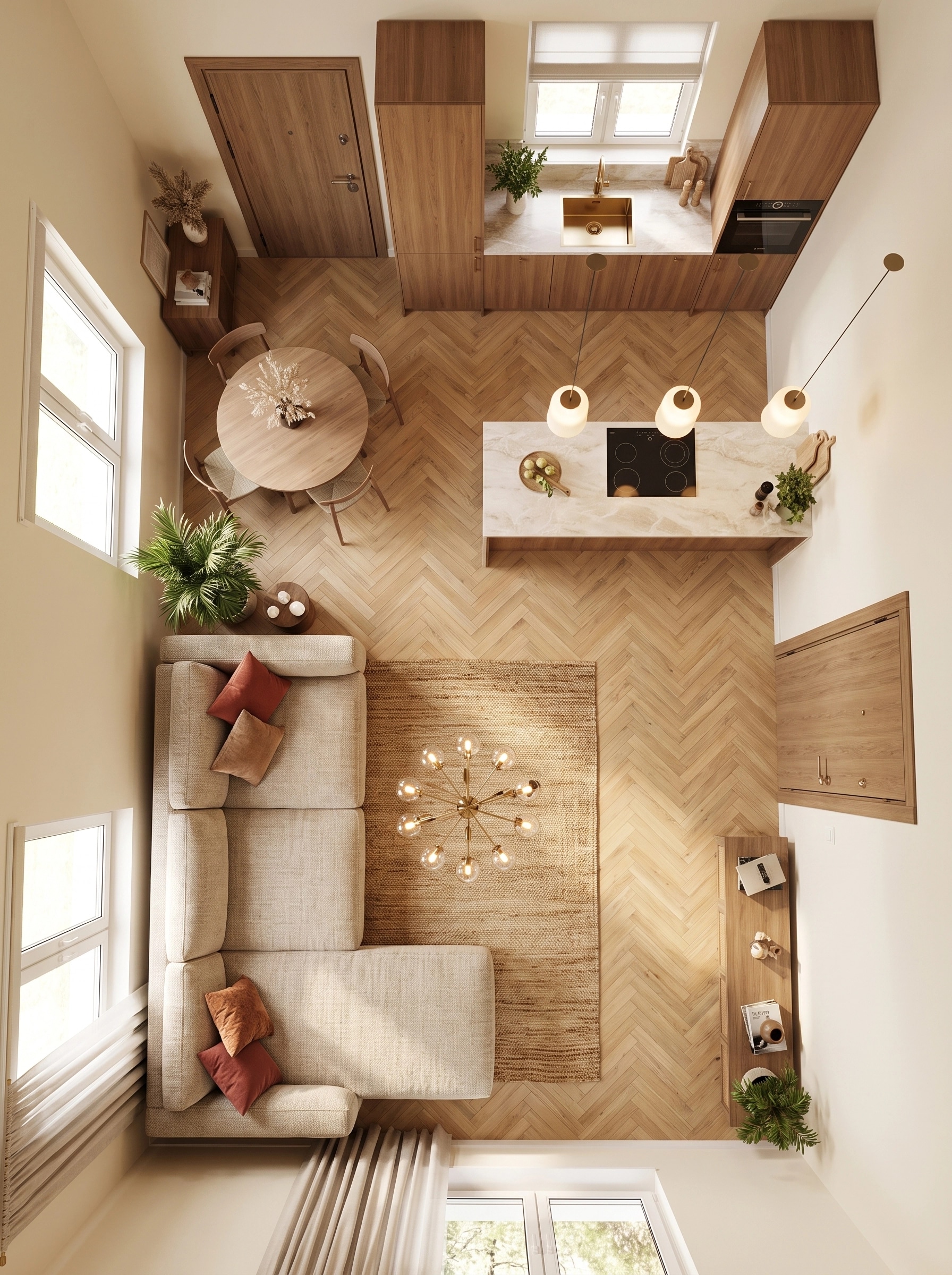 Interior design in Contemporary style — Living Room by GenRoom AI