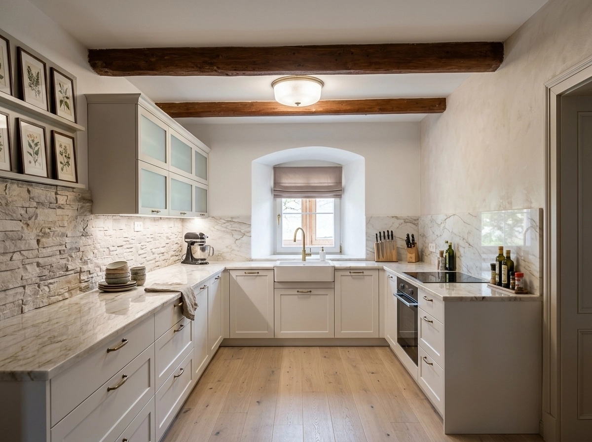 Transitional Kitchen design — interior photo by GenRoom AI