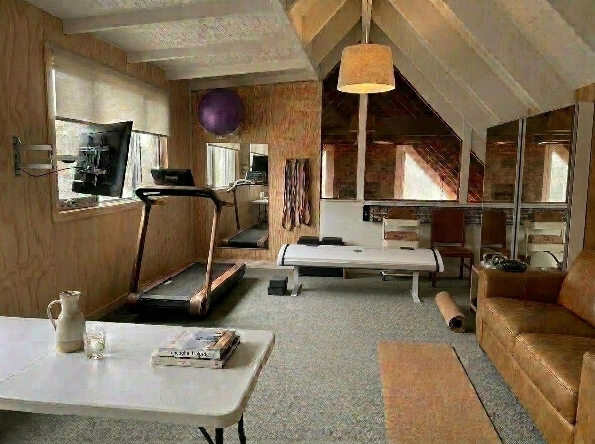 Interior design in Scandinavian style — gym by GenRoom AI