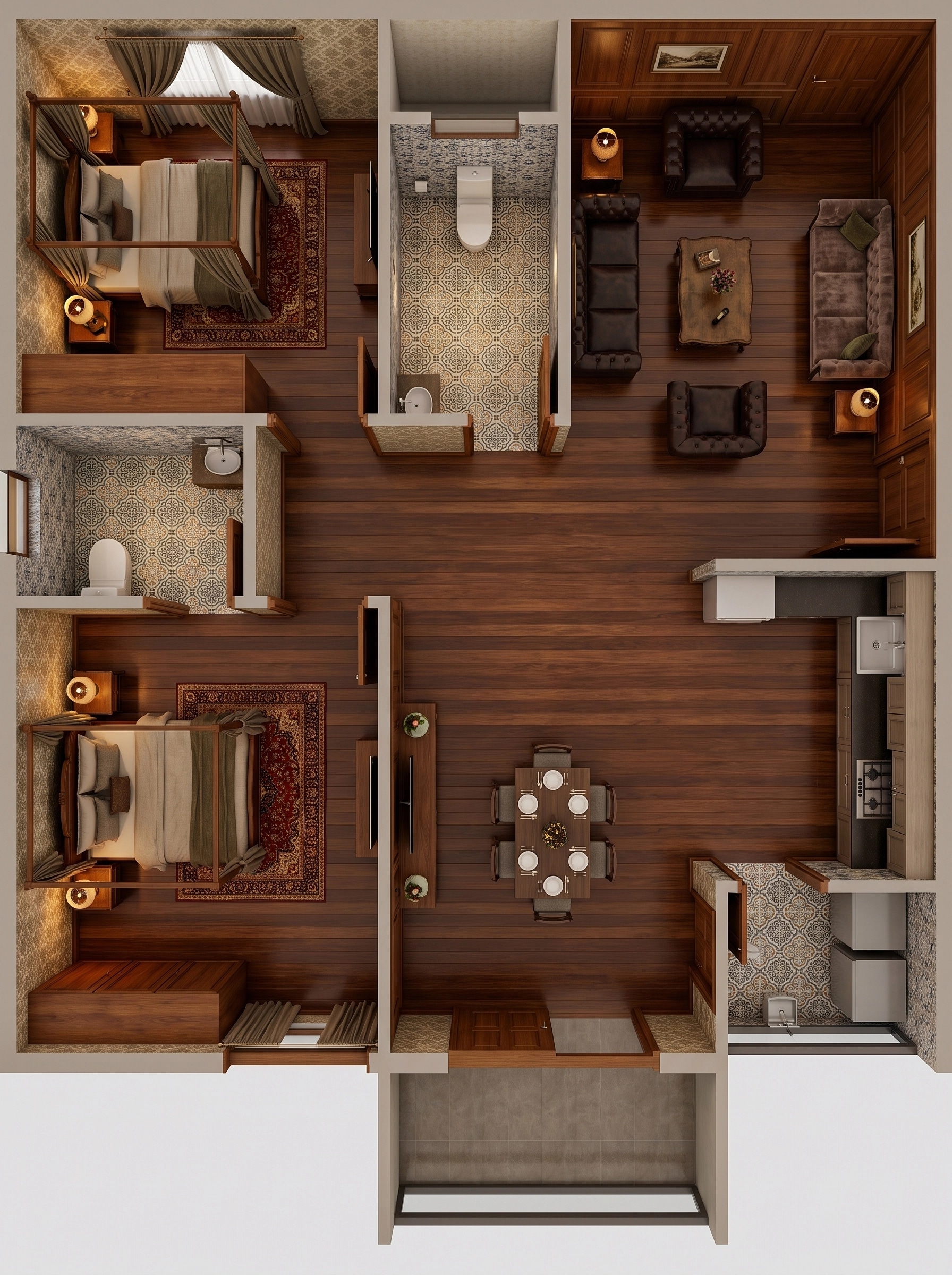 Design de interiores em estilo British — Sala de Estar por GenRoom AI