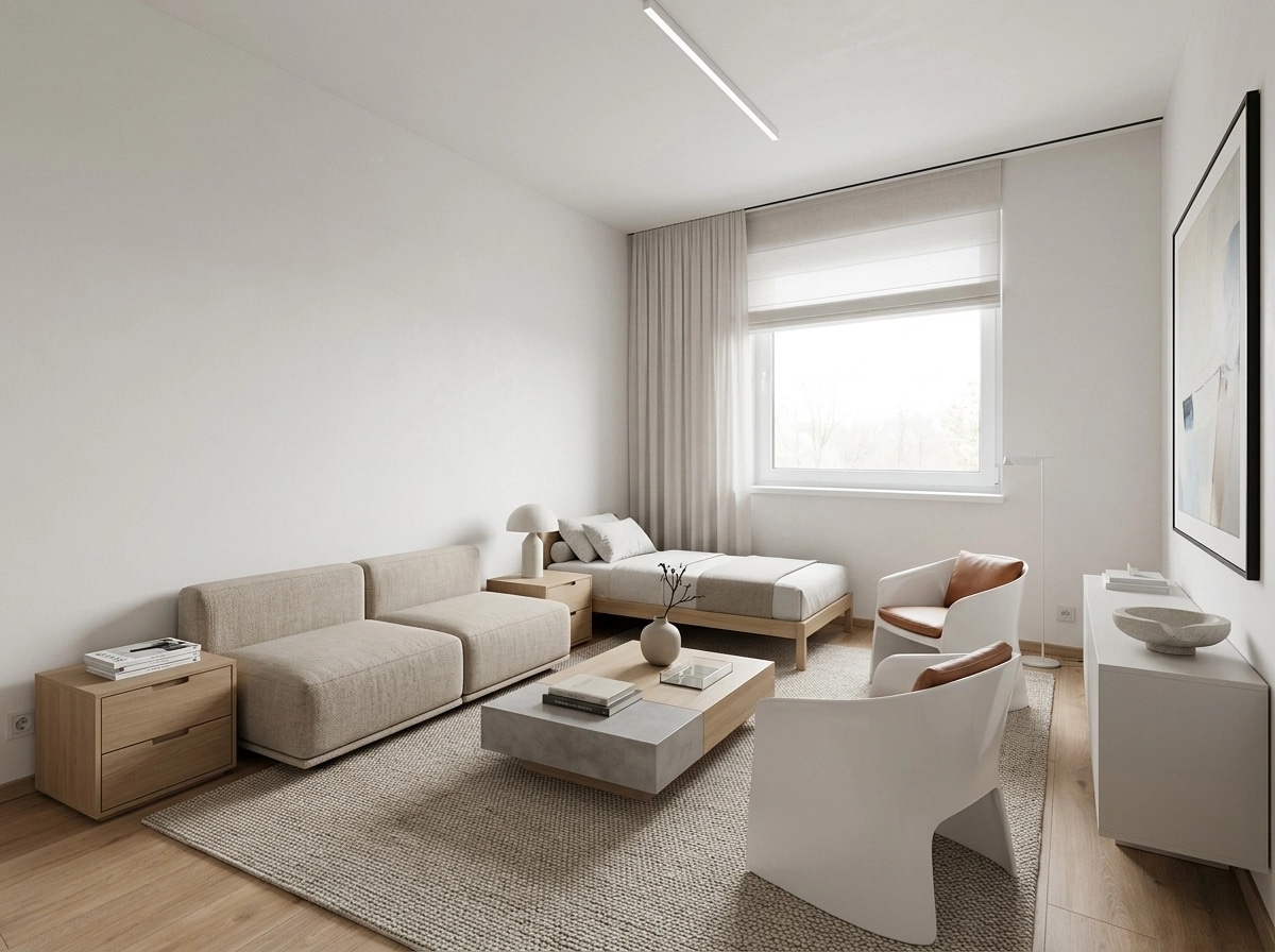 Minimalism Living Room design — interior photo by GenRoom AI